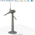 Modell einer Windkraftanlage in Fusion360