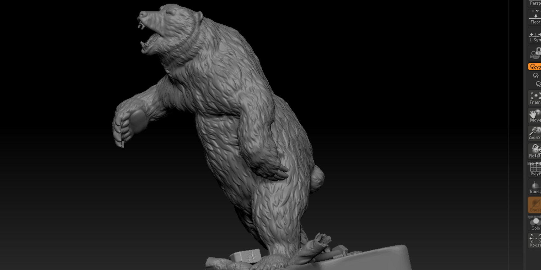 Projektbild Sculpting eines Grizzlys